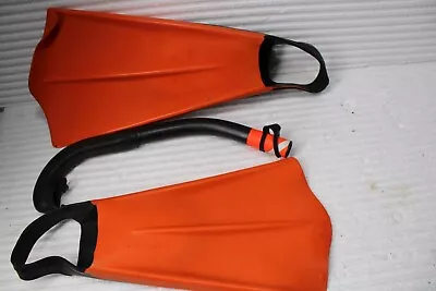 VOIT DUCK FEET Small Swim Fins.  Custom Super Black & Orange. • $32.20