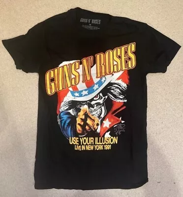 Guns N Roses T Shirt Use Your Illusion Rock Band Merch Tee Size M Axl Rose Slash • £16.30