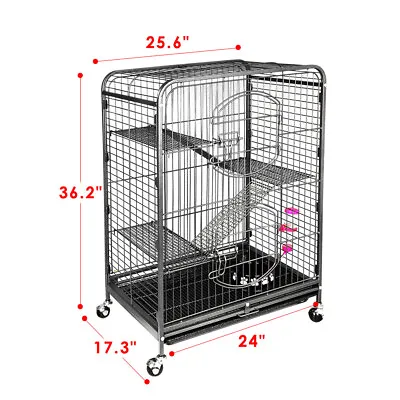 Ferret Cage With 2 Big Front Doors Rabbit Guinea Pig Chinchilla Rat House 37'' • $43.59