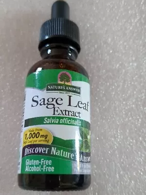 Nature's Answer Sage Leaf Extract 30ml Liquid NEW DATED 03/25 • £9.99