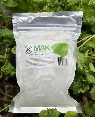 Mak Menthol Crystals 100% Pure Organic Food Grade 4 Oz  • $10.40