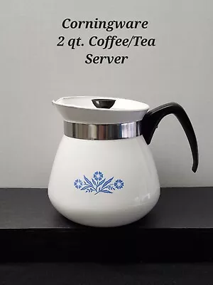 Vintage Corningware CORNFLOWER Coffee/Tea Pot Server  2 Qt. 64oz 8 Cup • $24.99