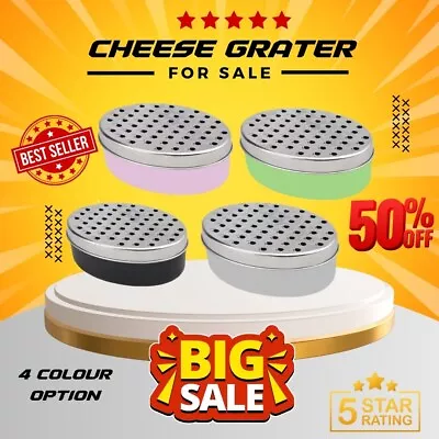 Vegetable Food Chopper Cheese Grater 2 Interchangeable Blade  Container & Lid • £8.99