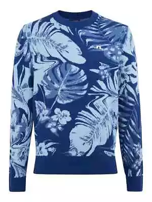 J Lindeberg Men's Percy Golf Sweater GMKW07424 O470 Hibiscus Blue Medium NWT NEW • $99.99