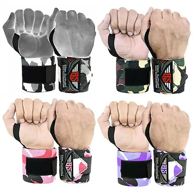 Weight Lifting Wrist Wraps Bandage Hand Support Gym Straps Brace Cotton-X • £3.99