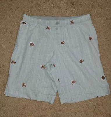 Vtg Vintage Nick & Nora Target Embroidered Sock Monkey Pajama Shorts Mens Size M • $19.99