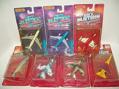 7 Matchbox Sky Busters Airplanes Military Aircraft Diecast F16- Mirage- P0hantom • $79.93