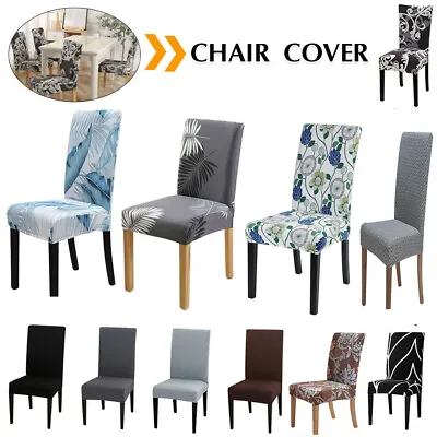 $1.99 • Buy Stretch Dining Chair Cover Seat Covers Spandex Washable Banquet Wedding Party OZ