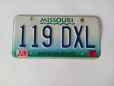 1999 Missouri License Plate 119 DXL Show Me State • $14.99