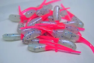 Jasons 2  Stinger Shad 30 Pack Grubs Crappie Lures Jigs   Monkey Milk & Firetail • $8.25