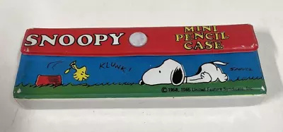 Vintage Peanuts SNOOPY Mini Pencil Case Butterfly Originals 3 Pencils Japan • $14.99