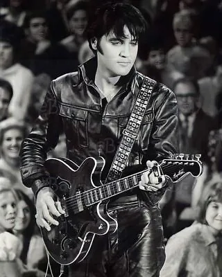 Elvis Presley Playing The Guitar Black And White 8x10 Picture Celebrity Print • $3.98