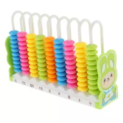 9-Arch Cartoon Bunny Abacus Counting Beads Math Toy For Kids Toddlers • £9.02