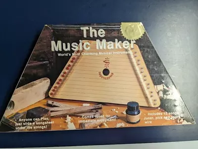 Vintage - The Music Maker Musical Instrument Wooden Stringed Beginner W Sheets • $15.75