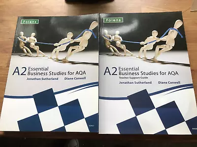 Essential Business Studies A Level AQA A2 Students Book + Teach Support Guide • £18