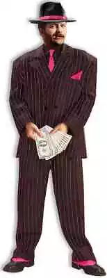 Jazzy Pink Gangster 20's Mob Boss Mafia Fancy Dress Up Halloween Adult Costume • $65.95