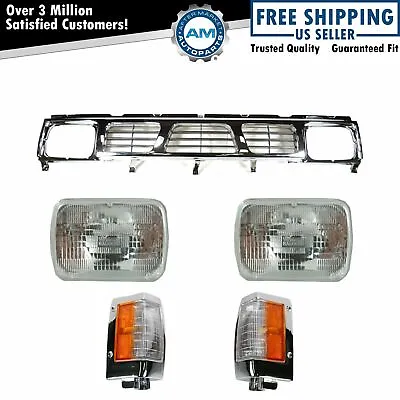 $176.15 • Buy 5pc Lighting Kit Headlights Grille Corner Lights For Nissan D21 Hardbody Pickup