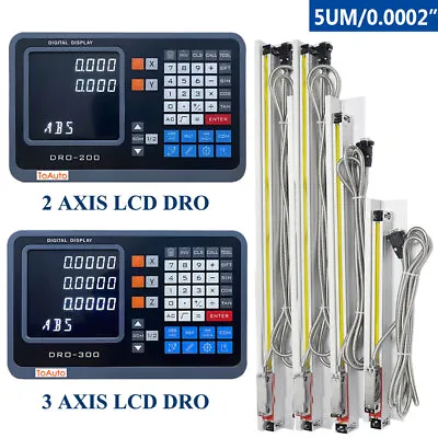 4 -80  Linear Glass Scale 1/2/3 Axis DRO Precision 5um Linear Encoder Mill Lathe • $58.69