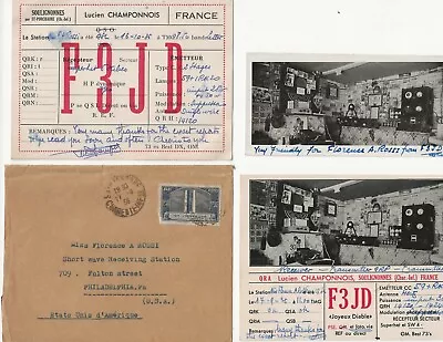 1936  F3JD France   QSL Radio Card + Photos • $6