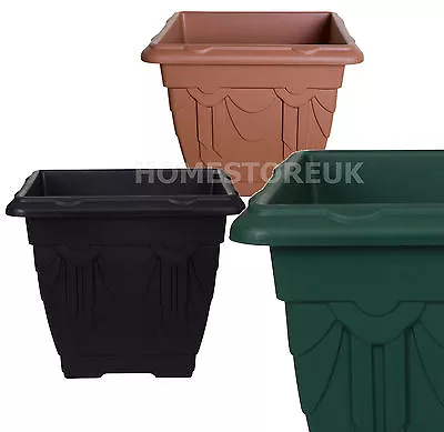 £5.95 • Buy Plastic Square Venetian Plant Planter Flower Deep Pot Basket Box Garden Outdoor