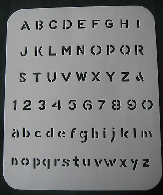 Plastic Stencil - Alphabet (upper & Lower Case)  & Numbers • $10.20