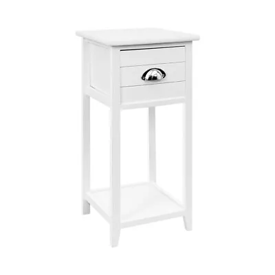 Artiss Bedside Table Vintage - THYME White • $52