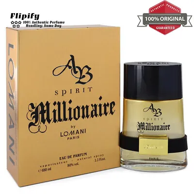 Spirit Millionaire Cologne 3.3 Oz EDP Spray For Men By Lomani • $26.81