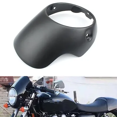 Motorcycle 7  Headlight Fairing Cowl For Triumph BONNEVILLE T100 T120 Matte BLK • $46.95