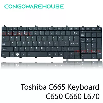 New Laptop Keyboard For Toshiba Satellite C660 C660D C665 C665D L750 Black US • $31.21