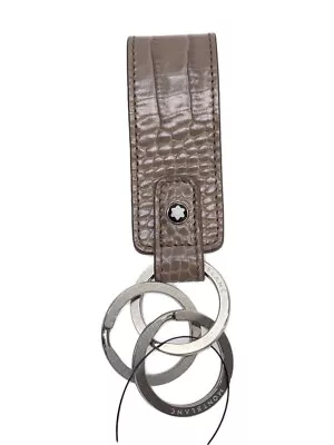 Montblanc White Star Leather 3 Rings Metal Key Holder Beige • $86