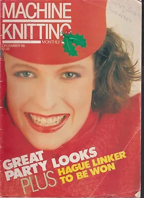 £3 • Buy Machine Knitting Monthly Mag Dec 1986 Patterns For The Family~Contents Pictured