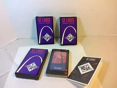 3 Vintage St Louis City Places Travel Card Games GO FISH  Sealed • $10