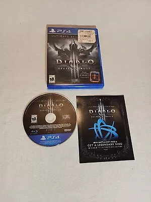 Diablo 3 Reaper Of Souls Ultimate Evil Ed PS4 PlayStation 4 Complete Working • $5.50