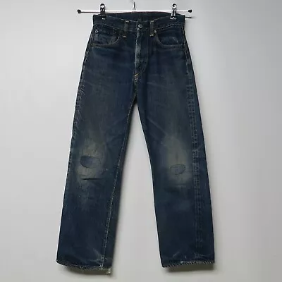 Vintage 50s Levi’s Leather Patch Big E Redlines Denim Jeans 503zxx 25 60s Levis • $599.99