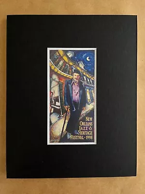 1998 New Orleans Jazz Fest Matted Poster Post Card Of Dr John • $24.99