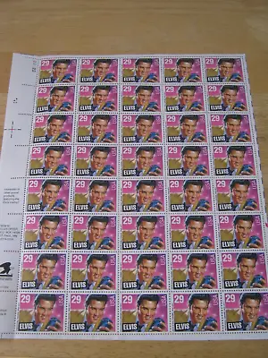 Elvis Presley 1992 Full Sheet 29 Cent Commemorative Stamps Mint • $14.98