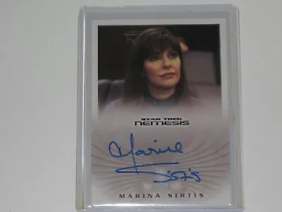 2002 Star Trek : Nemesis - Marina Sirtis / Counselor Deanna Troi Autograph Na10 • $74.99