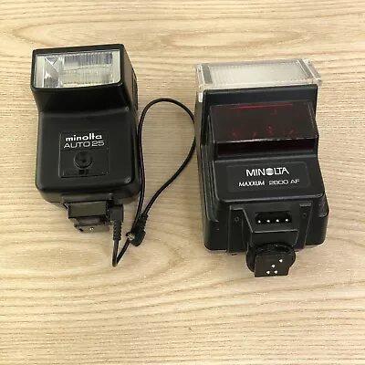 Minolta 2800AF Flash For Maxxum 5000 7000 9000 & Minolta Auto 25 Flash Working • $17.99