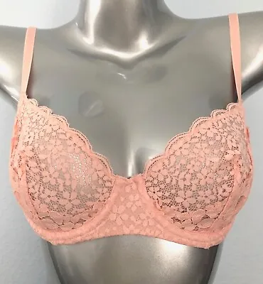 Victorias Secret Nwt Body By Victoria Peach Crochet Lace Unlined Bra • $17.24