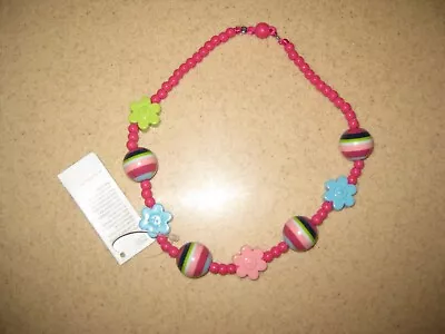 NWT Gymboree Smart And Sweet Pink Bead Flower Necklace • $18
