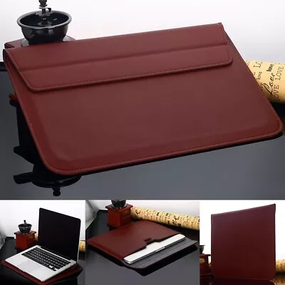Leather Laptop Bag Stand Case For Macbook Retina Air Touch Bar IPad Pro Samsung • $15.99