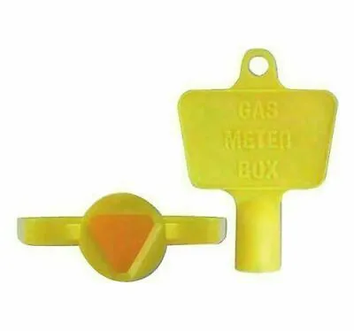 £2.49 • Buy Yellow Plastic Service Utility Gas Electric Meter Box Cabinet Triangle Key NEW