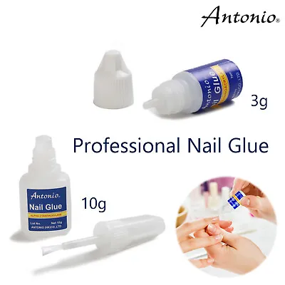 Extra Strong Nail Glue With Brush 3g / 10g Best Quality Nails Art Tips Acrylic  • £2.49