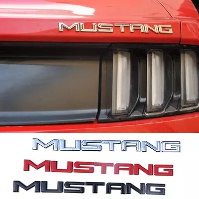 Metal Letters MUSTANG Badge Tail Box Car Label Sticker For Ford Mustang 15-18 • $14.90