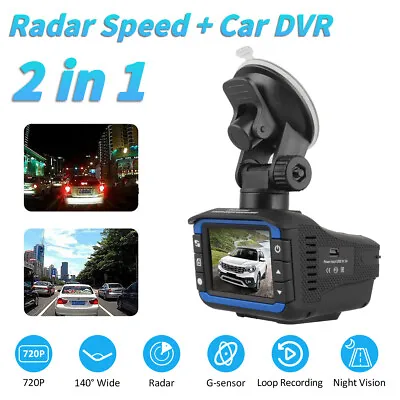 $37.58 • Buy Car Dash Camera Anti Radar Laser Speed Detector DVR 1080P Recorder Video Night