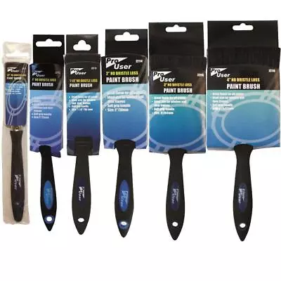 ProUser No Bristle Loss Soft Grip Paint Brush Various Size • £3.19