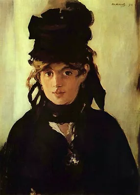 Berthe Morisot By Edouard Manet Giclee Fine Art Print Reproduction On Canvas • $49.95