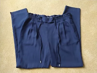 ZARA Trousers Size M. Blue. 31in Elasticated Waist. 28in Inside Leg. Pockets • £9