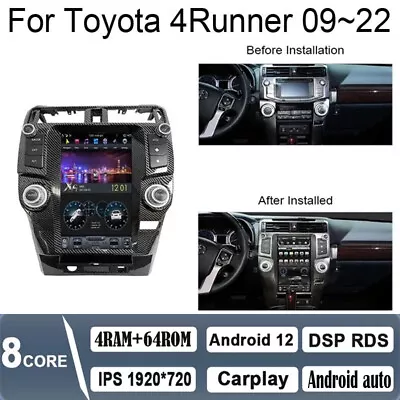 13.6  Android Navigation Car Gps Tesla Style For Toyota 4runner 2011~2022 Radio • $937.63