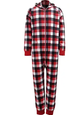 Family PJs Mens Matching Buffalo Check One Piece Pajama L95410 Size Medium • $30.87